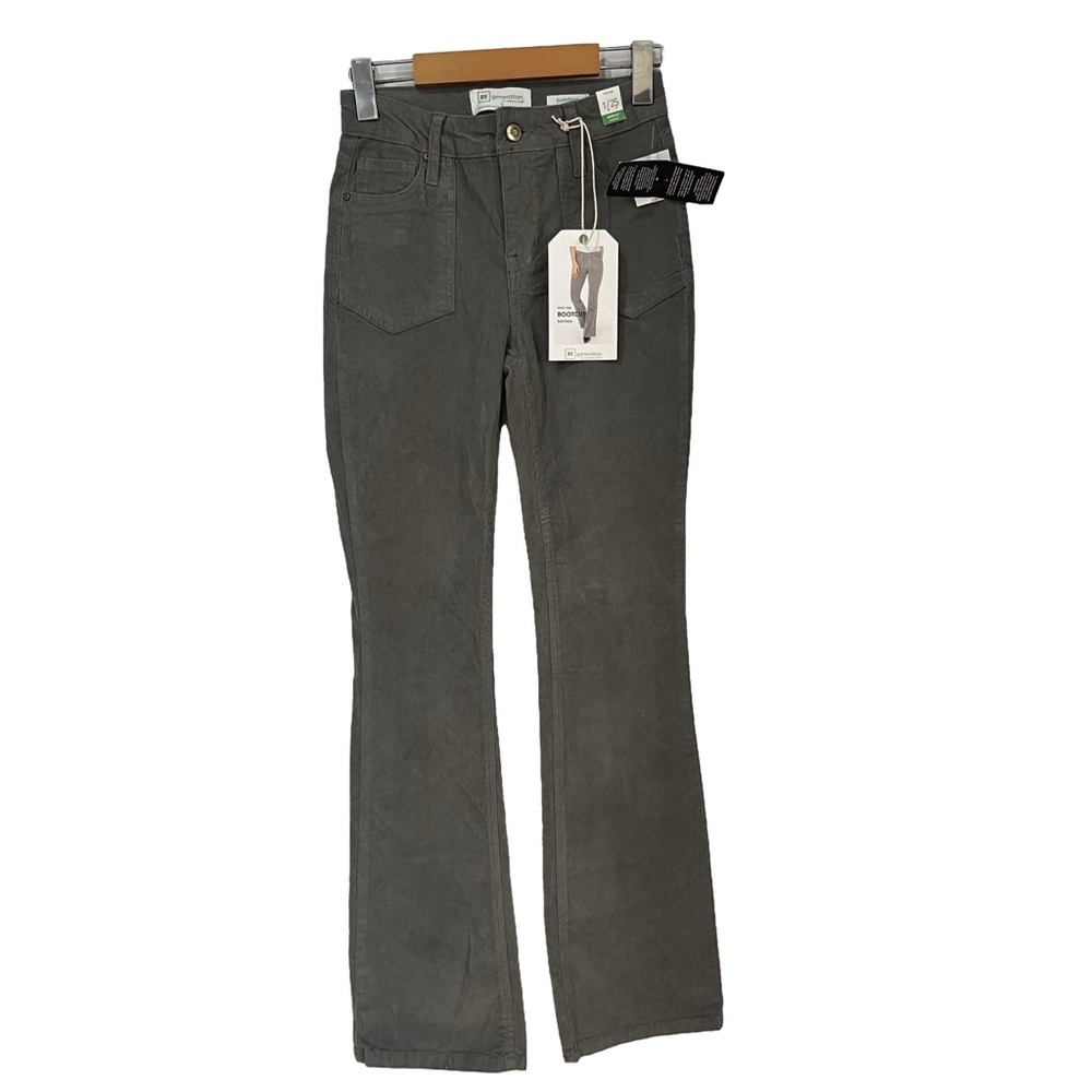 RE generation bamboo grey boot cut corduroy pants size 25